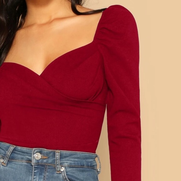 *NEVER WORN* cute red blouse - Picture 2 of 4